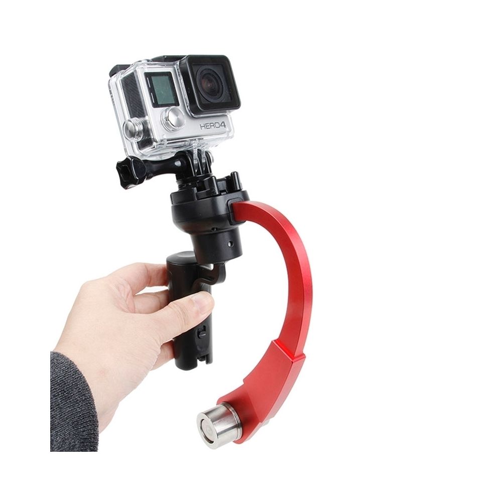 Wewoo - Stabilisateur rouge pour GoPro HERO4 / 3 + / 3 spécial Bow Type Balancer Selfie Bâton Monopode Mini Trépied - Caméras Sportives
