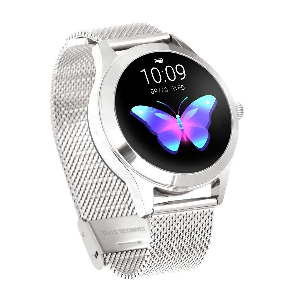 Wewoo - Montre connectée KW10 1,04 pouce TFT écran couleur Smart Watch IP68 étancheBracelet en métalrappel d'appel / surveillance de la fréquence cardiaque / rappel sédentaire / du sommeil / prédire le cycle menstruel intelligemment Argent - Montre connectée