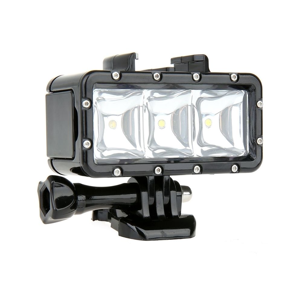 Wewoo - LED waterproof GoPro noir pour / / Yi caméra SupTig 30M imperméable à l'eau vidéo 300LM - Caméras Sportives