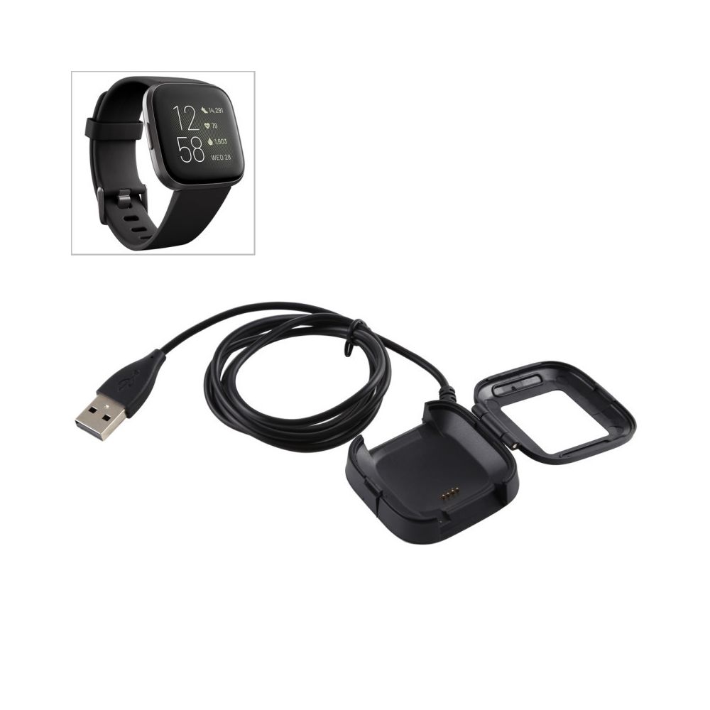 Wewoo - Chargeur Pour câble de USB Smartwatch Fitbit Versa 2longueur 90 cm - Accessoires montres connectées