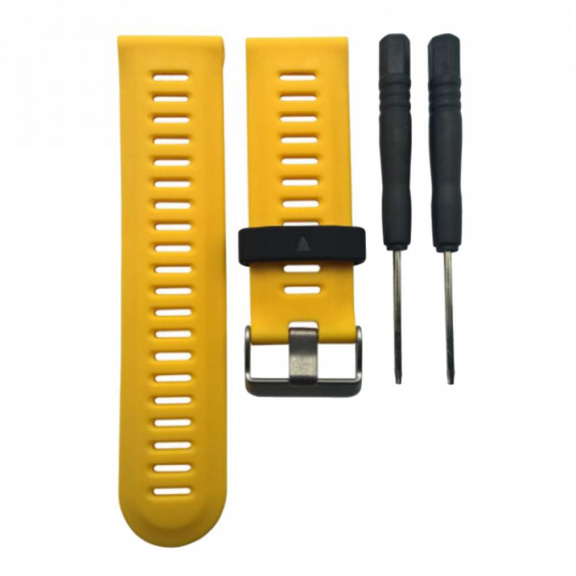 marque generique - pour dragonne fenix3 / fenix3 hr bande de remplacement avec outil jaune - Accessoires montres connectées