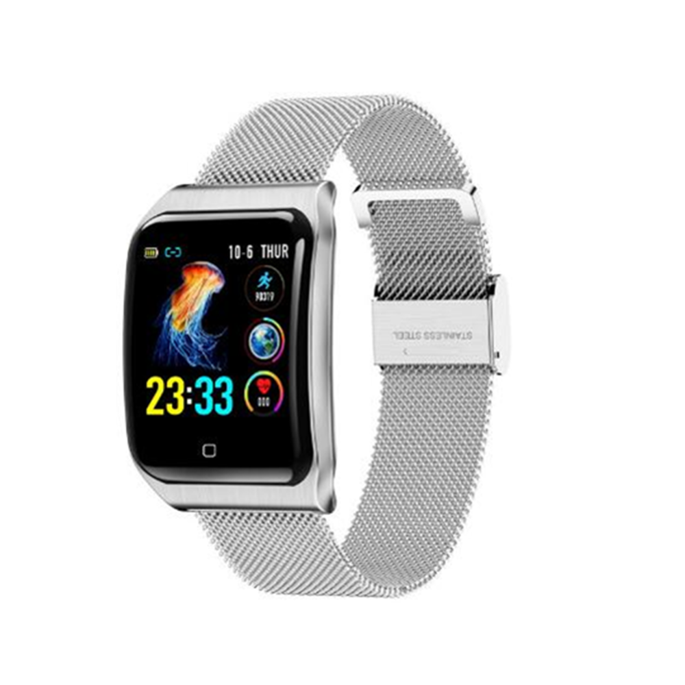 marque generique - YP Select 1,3 pouces Écran couleur Pression artérielle Moniteur de fréquence cardiaque Sport Bluetooth Smart Wristband Watch-Argenté - Montre connectée