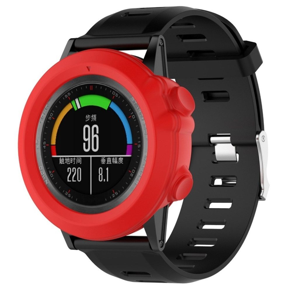 Wewoo - Boîtier de montre Étui de protection en silicone Smart Watch pour Garmin Fenix 3 rouge - Accessoires montres connectées