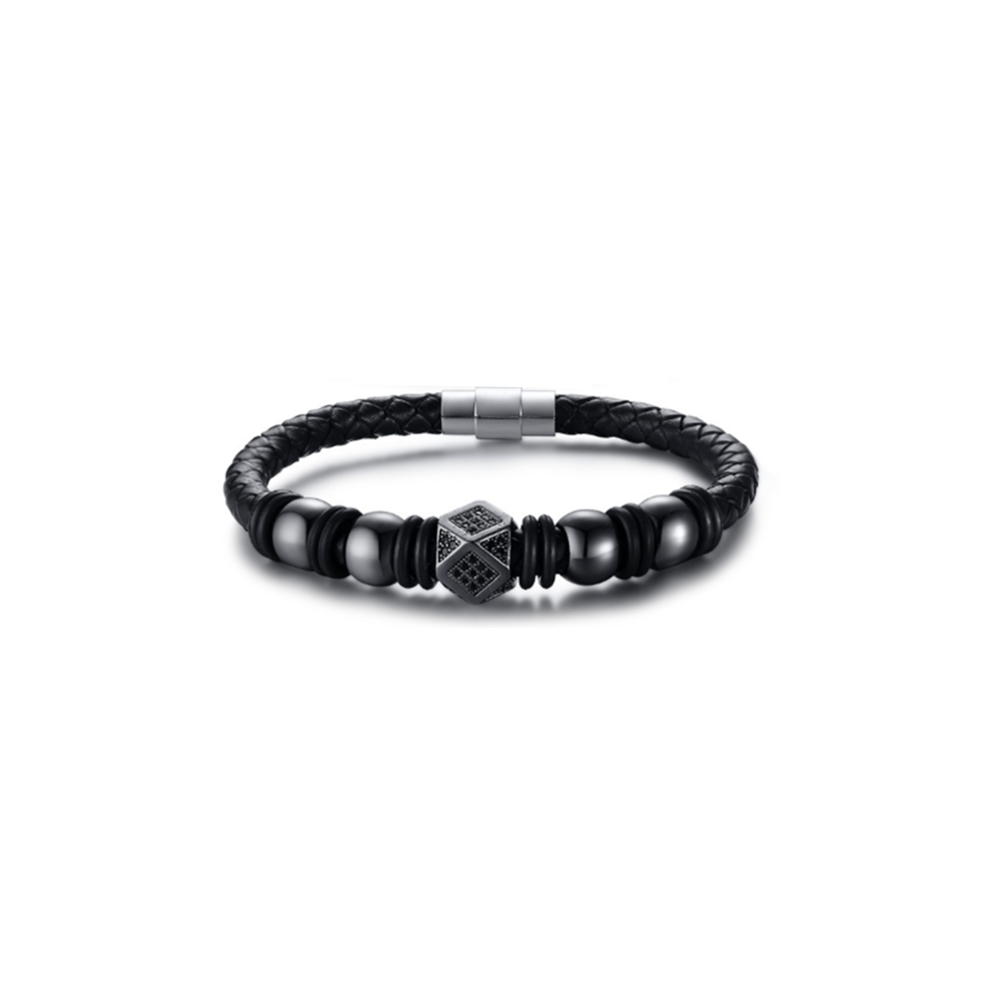 marque generique - YP Select Retro Jewelry Bijoux à la main Cuir Beau Bracelet de personnalité - Noir - Bracelet connecté