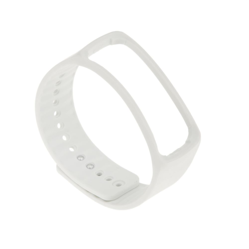 marque generique - Remplacement Du Poignet Bracelet De Bande Pour équipement Samsung R350 Ajustement Avec Fermoir Blanc - Accessoires montres connectées