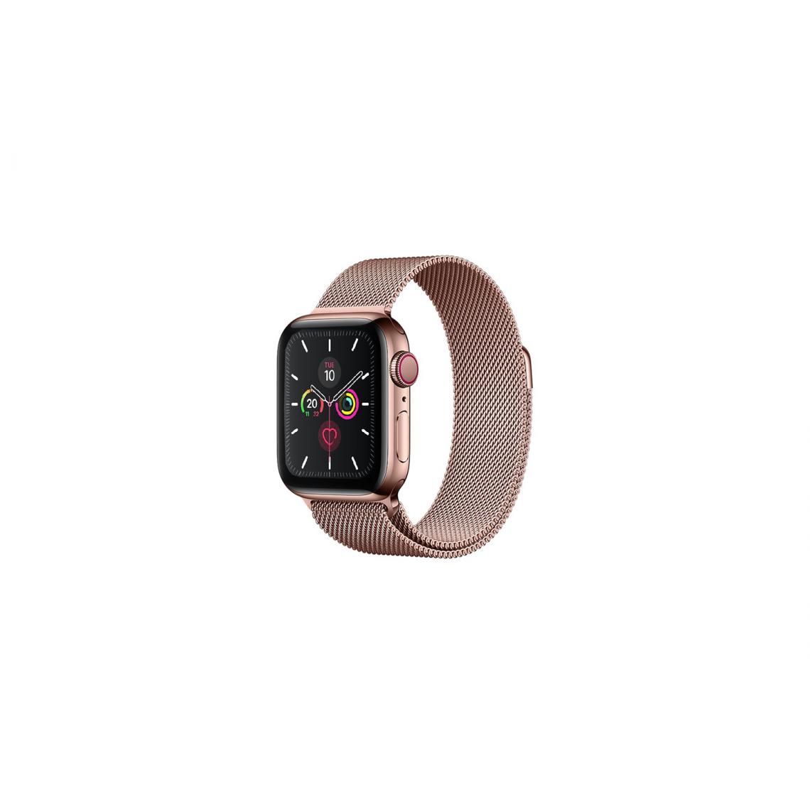 Ibroz - Ibroz Bracelet Apple Watch 44mm en maille Rose Gold - Accessoires bracelet connecté