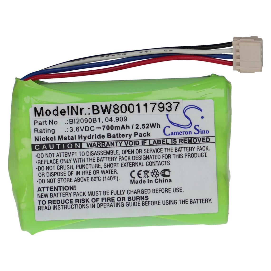 Vhbw - vhbw Batterie remplace HBC 04.909, BI2090B1 pour Télécommande Industrielle (700mAh, 3,6V, NiMH) - Autre appareil de mesure