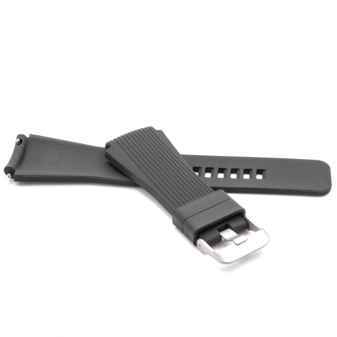 Vhbw - vhbw bracelet de remplacement silicone blanc 13,1 + 7,1 cm rainuré pour smartwatch traqueurs de fitness Samsung Gear S3 - Accessoires montres connectées