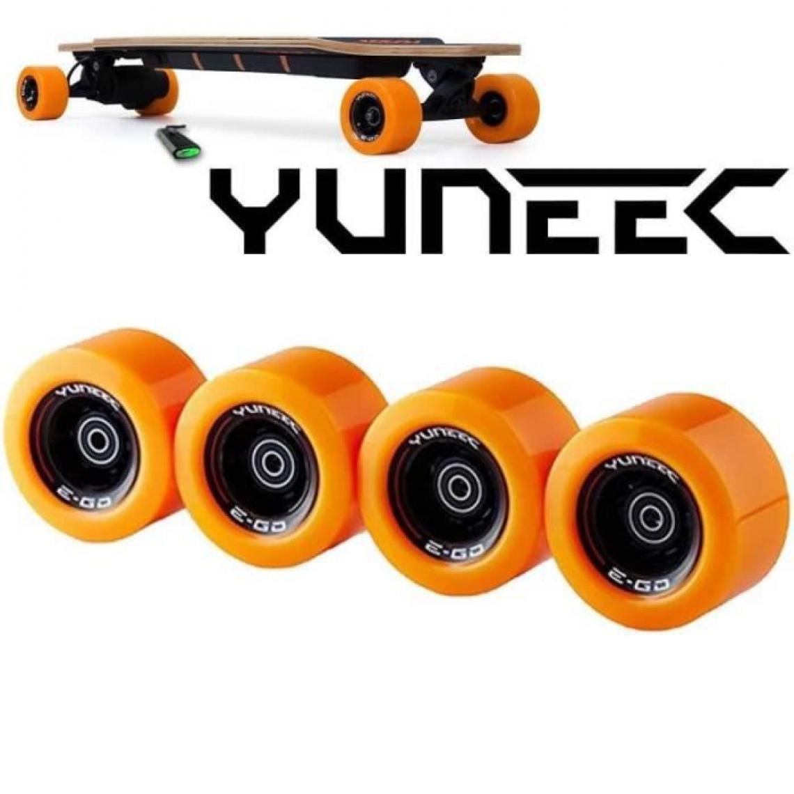 Yuneec - EGOCR006, Jeu de 4 roues pour skateboard électrique Yuneec Ego Cruiser - Skate électrique