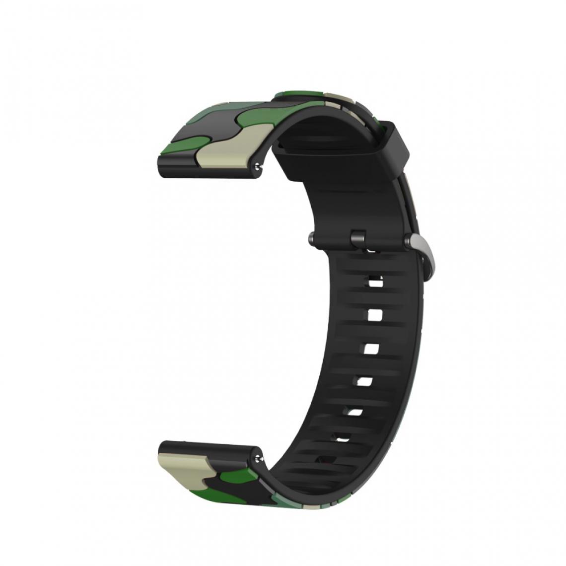 Other - Bracelet en silicone Motif de camouflage élégant de 20 mm flexible vert pour votre Polar Ignite - Accessoires bracelet connecté