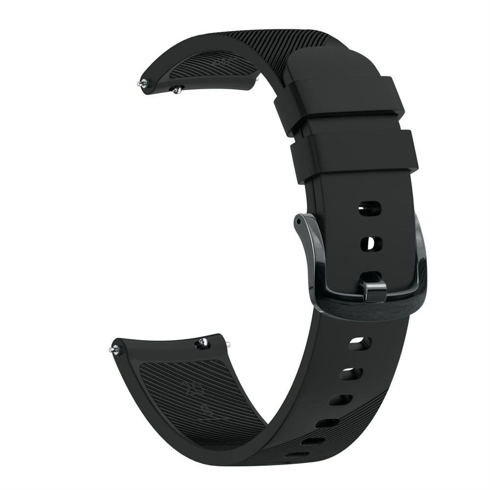 marque generique - Bracelet en silicone sergé 22mm noir pour votre Garmin Forerunner 645 - Accessoires bracelet connecté