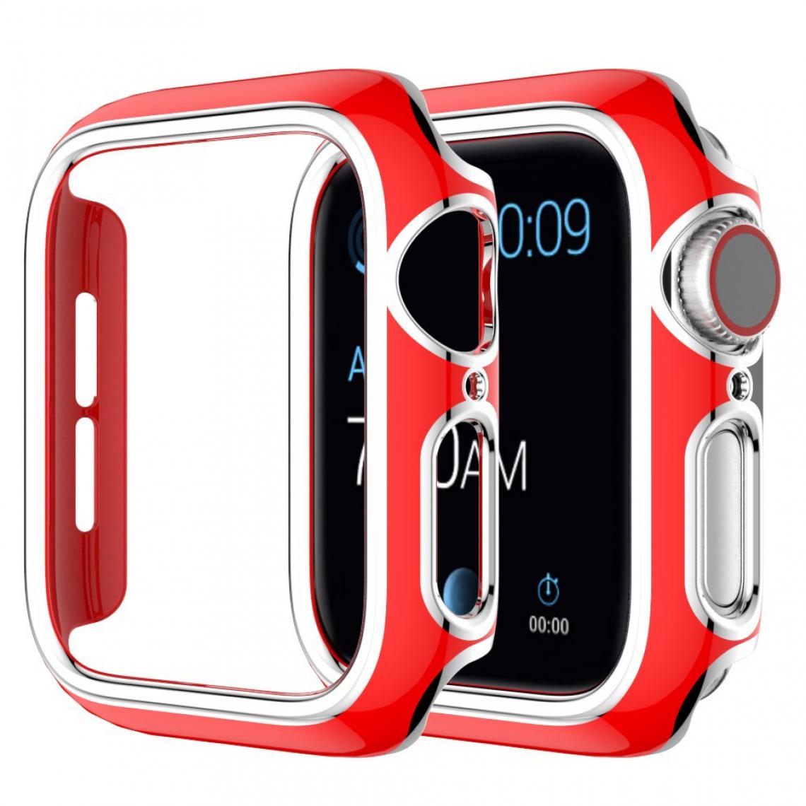 Other - Coque en TPU Cadre électrolytique rouge/argent pour votre Apple Watch Series 1/2/3 38mm - Accessoires bracelet connecté