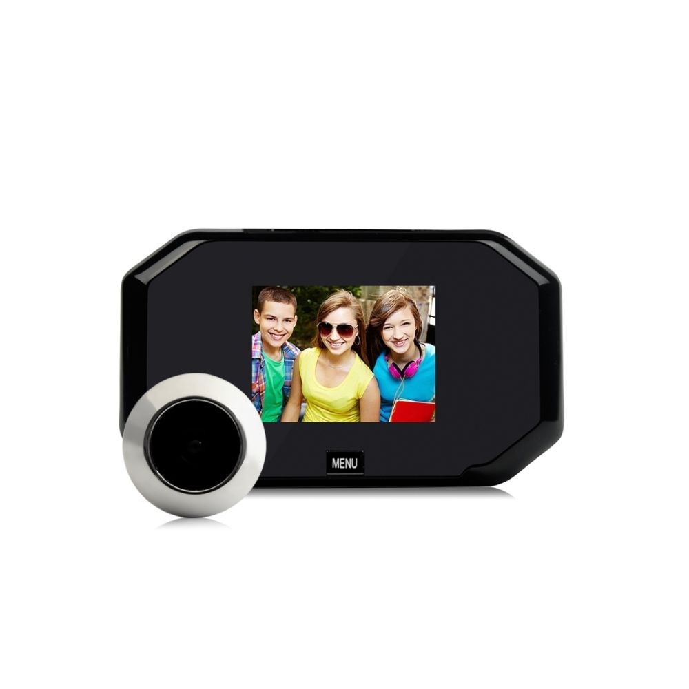 Wewoo - Interphone vidéo Visiophone noir 3 pouces écran 1.0MP caméra de sécurité prenant photo porte judas, carte de TF de - Sonnette et visiophone connecté