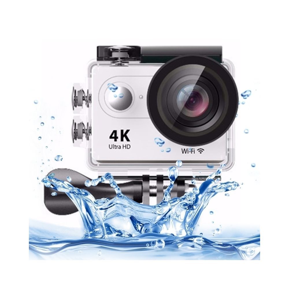 Wewoo - Caméra sport blanc 4K Ultra HD 1080P 12MP 2 pouces LCD écran WiFi Sports caméra, 170 degrés grand angle, 30 m étanche - Caméras Sportives