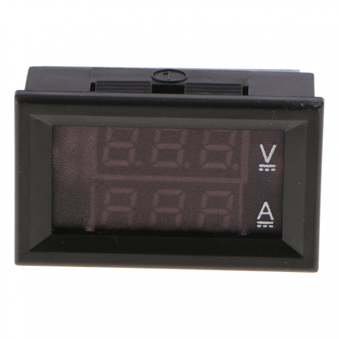 marque generique - Mini ampèremètre numérique voltmètre DC 100V 20A ampère voltmètre rouge rouge - Détecteur connecté