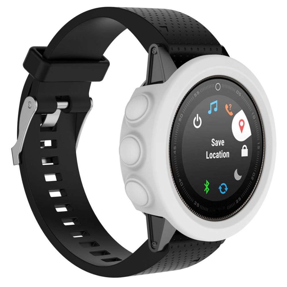 Wewoo - Boîtier de montre Étui de protection en silicone Smart Watchhôte non inclus pour Garmin Fenix 5S blanc - Accessoires montres connectées