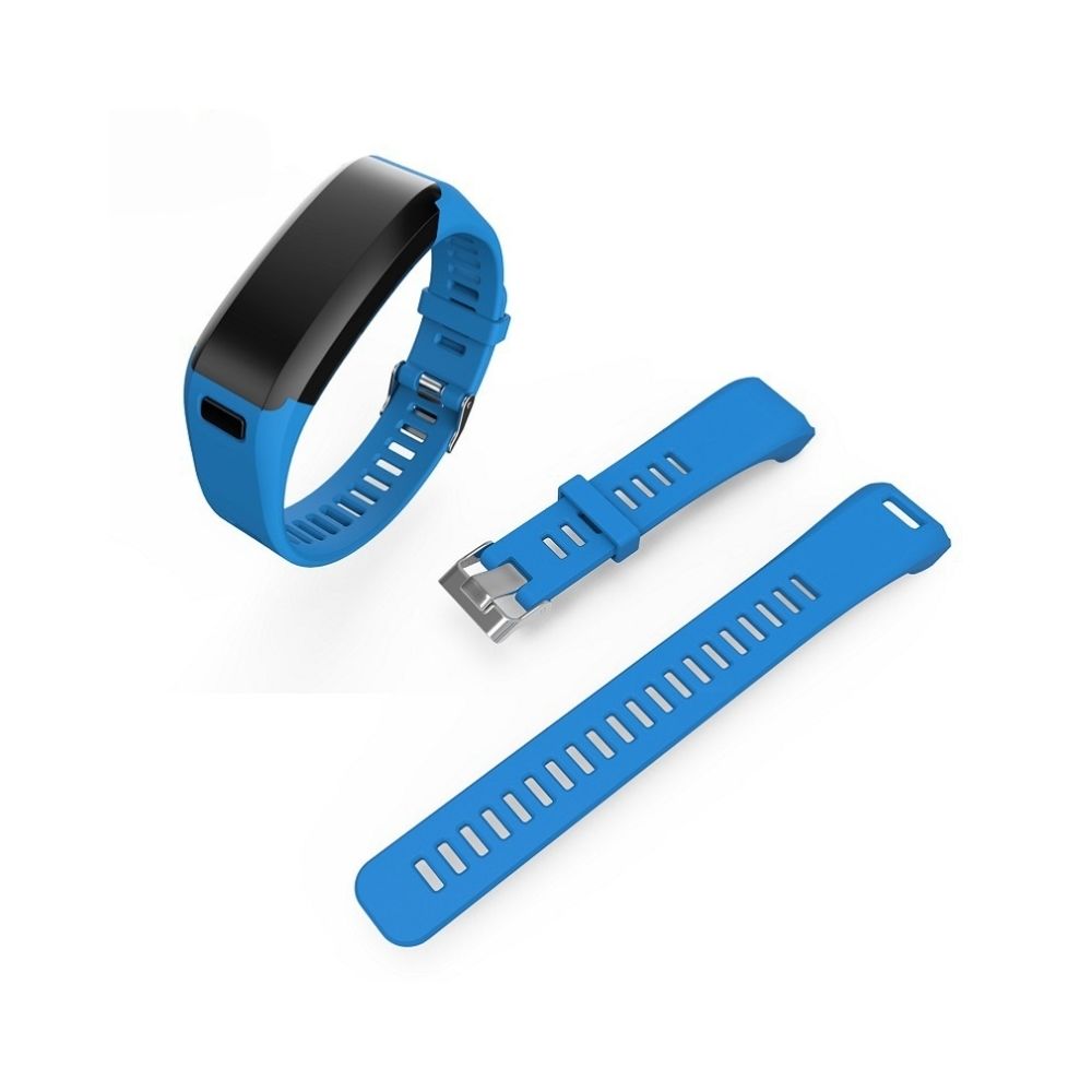 Wewoo - Bracelet pour montre connectée Dragonne Sport en silicone Garmin Vivosmart HR 1 Bleu - Bracelet connecté