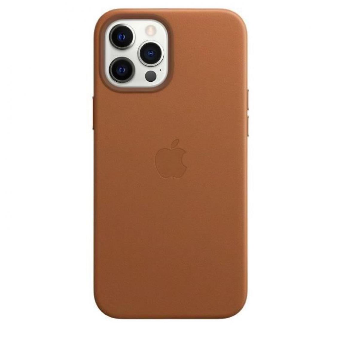 Apple - APPLE iPhone 12 Pro Max Coque en cuir avec MagSafe - Brun Selle - Bracelet connecté