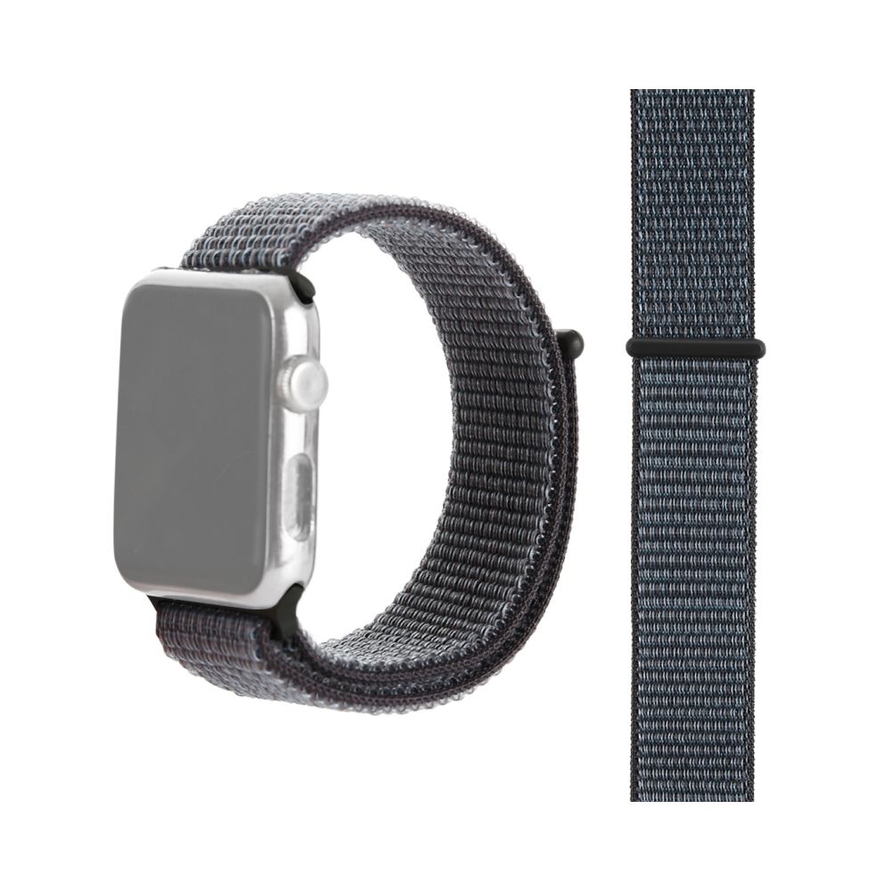 Wewoo - Pour Apple Watch séries 3 et 2 et 1 Bracelet de montre en nylon Simple Fashion de 42 mm avec Magic Stick (gris spatial) - Accessoires Apple Watch