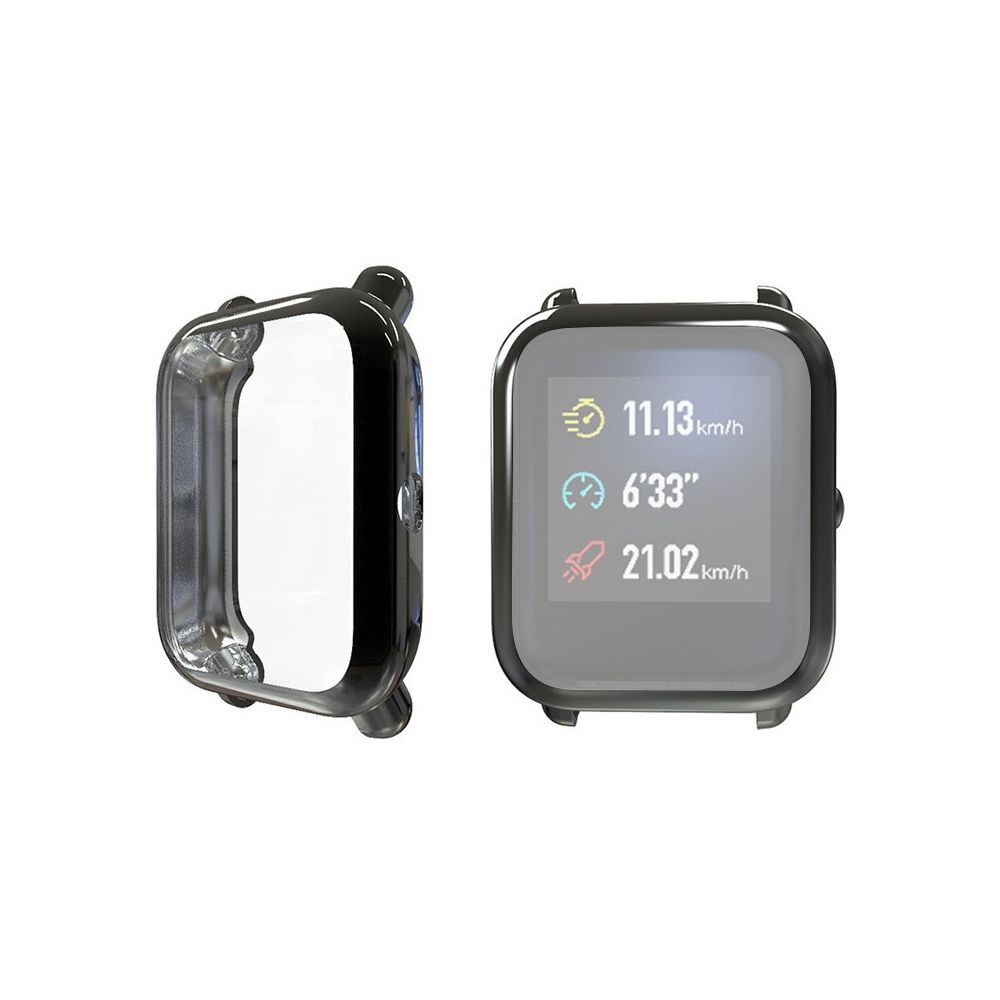Wewoo - Boîtier de montre Housse de protection en TPU pour Xiaomi Huami Amazfit Bip Lite version 20 mm noire - Accessoires montres connectées