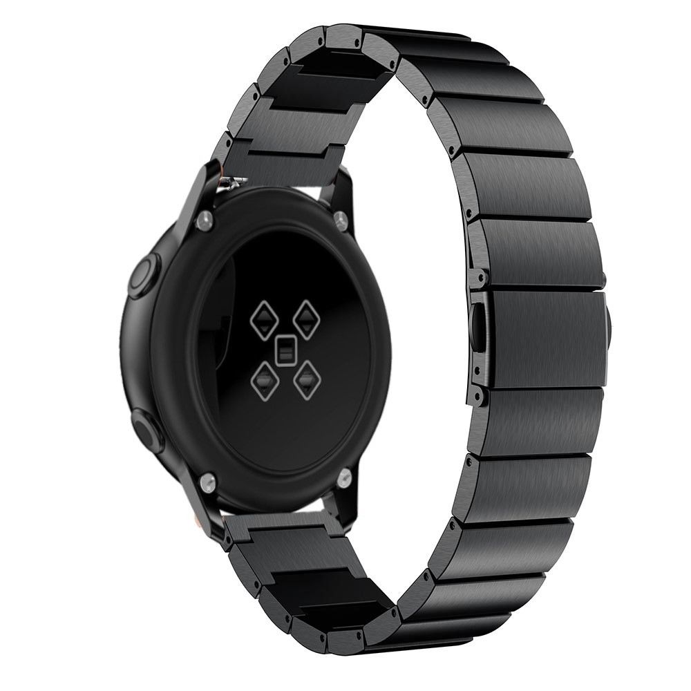 marque generique - Bracelet en métal 20mm noir pour votre Samsung Galaxy Watch Active - Accessoires bracelet connecté
