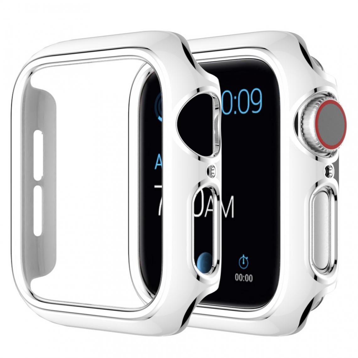 Other - Coque en TPU Cadre électrolytique blanc/argent pour votre Apple Watch Series 1/2/3 38mm - Accessoires bracelet connecté