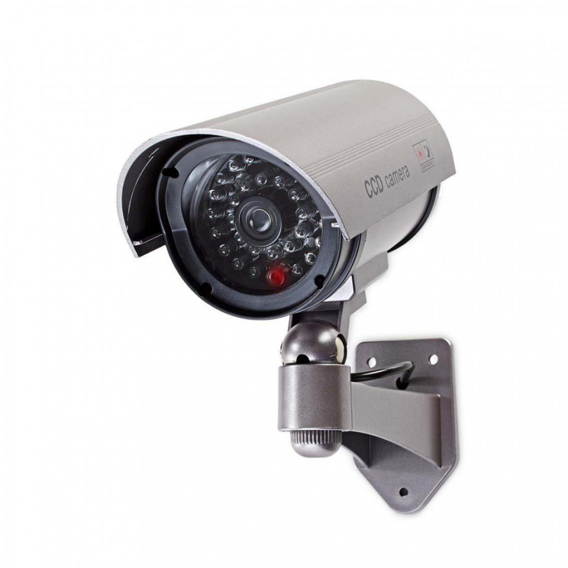 Alpexe - Caméra de Sécurité Factice | Tube | IP44 | Gris - Caméra de surveillance connectée