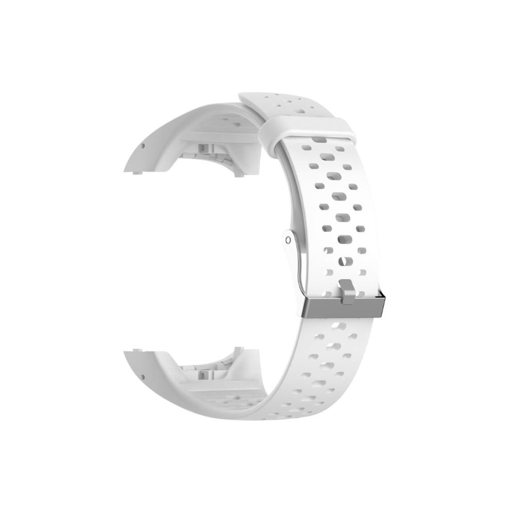 Wewoo - Bracelet pour montre connectée Dragonne Sport en silicone POLAR M400 / M430 Blanc - Bracelet connecté