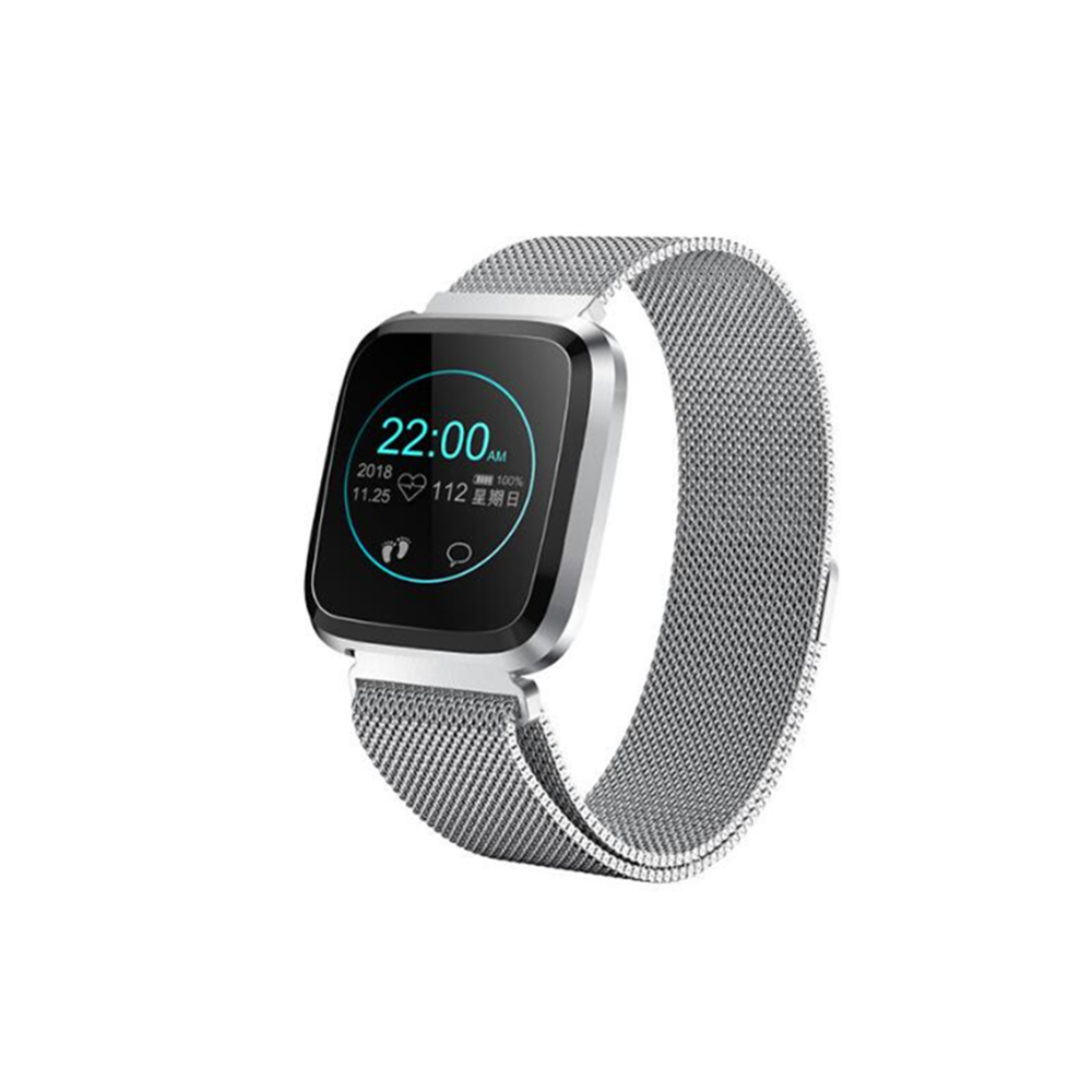 marque generique - YP Select 1,3 pouces Écran couleur Pression artérielle Moniteur de fréquence cardiaque Sport Bluetooth Smart Wristband Watch-Argenté - Montre connectée