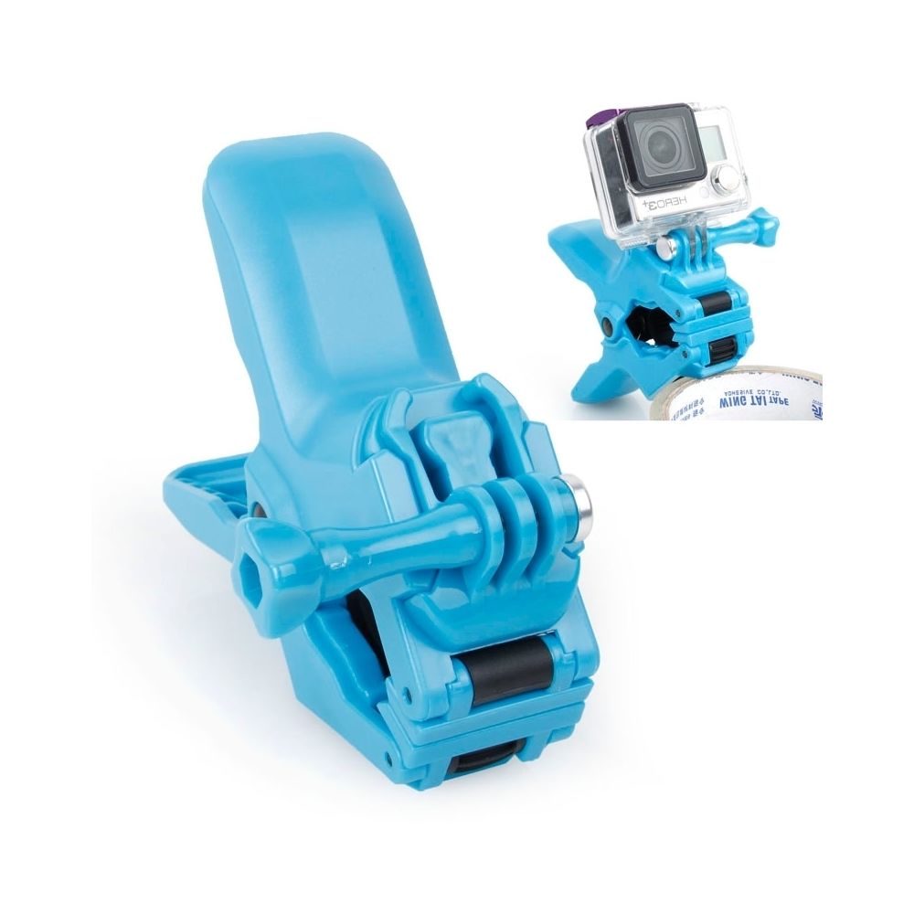 Wewoo - Clip GoPro bleu pour Hero 4 / 3+ / 3/2/1 Jaws Flex Clamp Mount avec boucle et vis à oreilles - Caméras Sportives