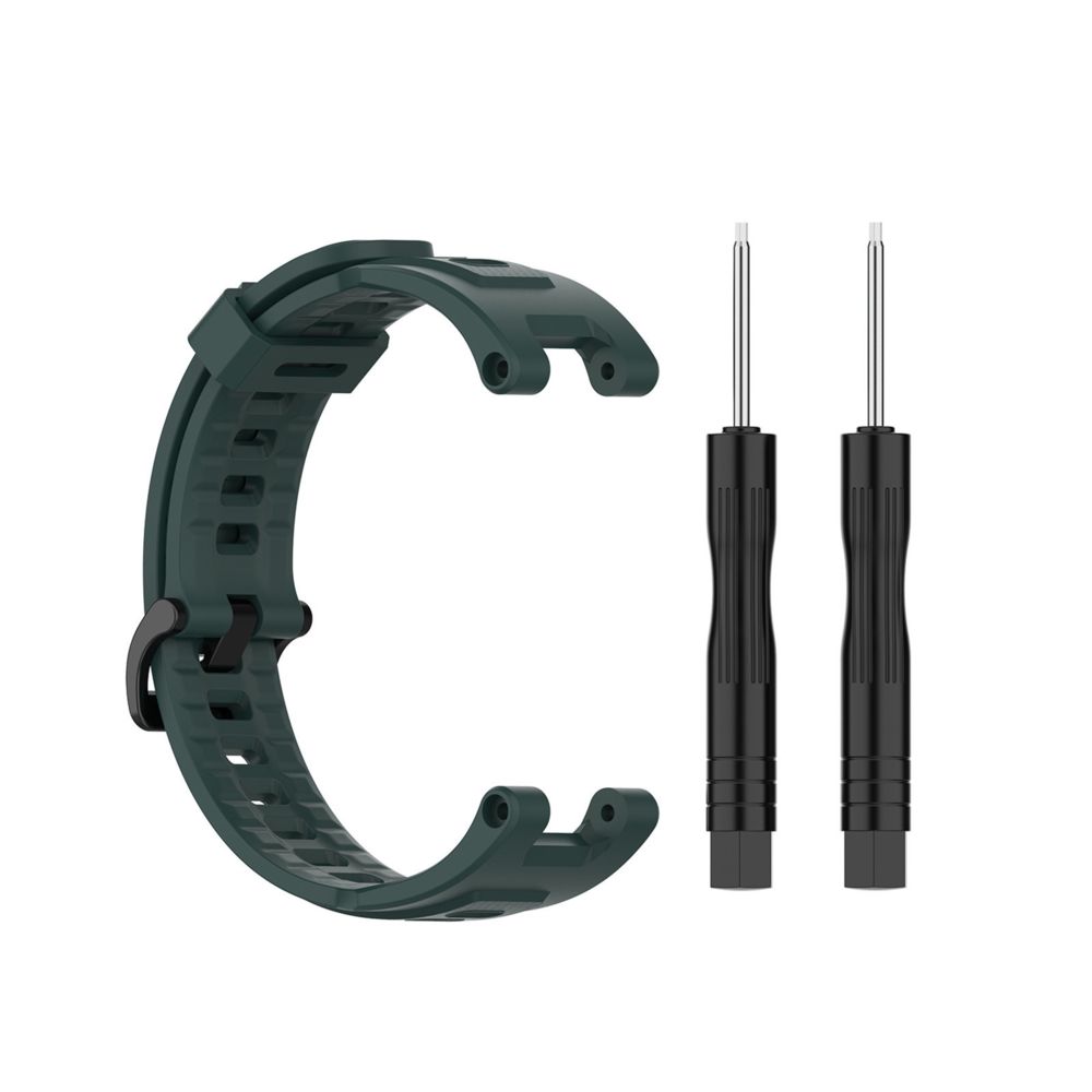 Generic - Bracelet de montre de remplacement en silicone avec outils compatible avec Amazfit T-Rex Vert - Accessoires bracelet connecté