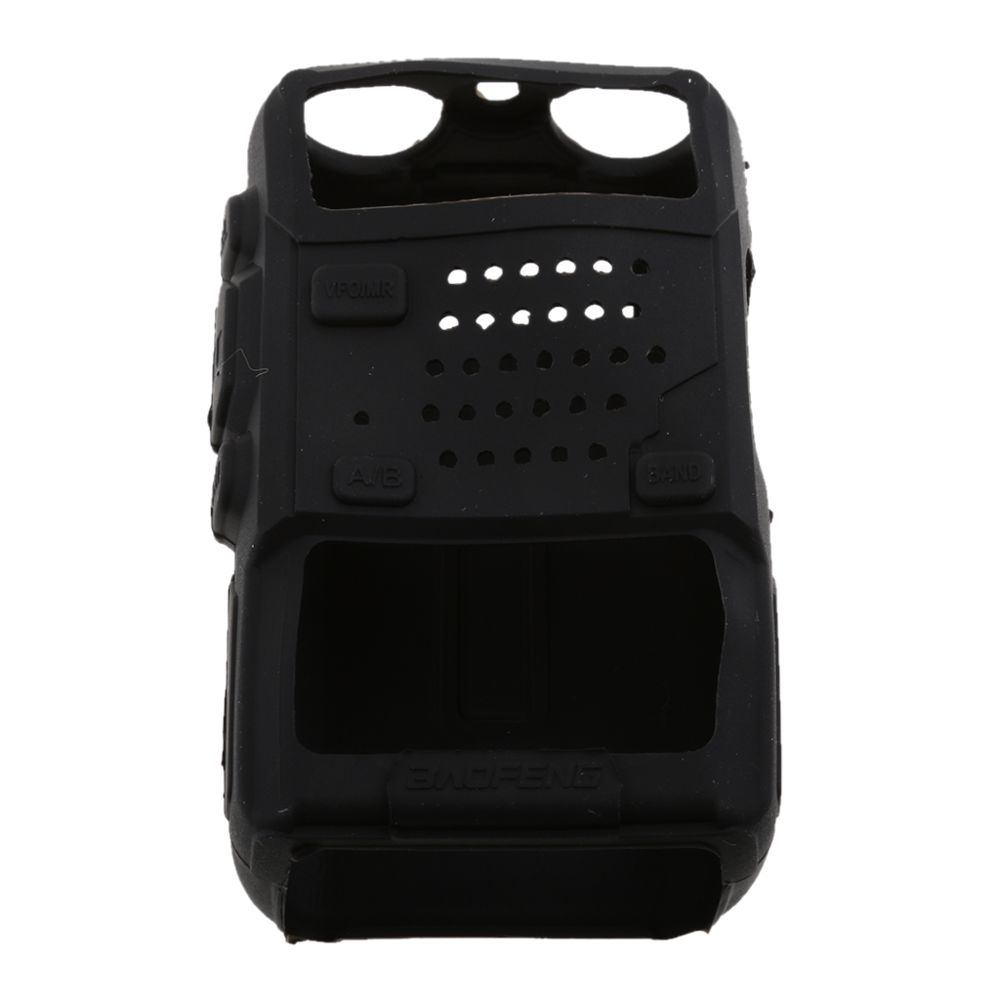 marque generique - Pochette En Silicone Pour Talkie-walkie Pour Bao Feng BF-UV5R TYTF8 Noir - Accessoires de motorisation