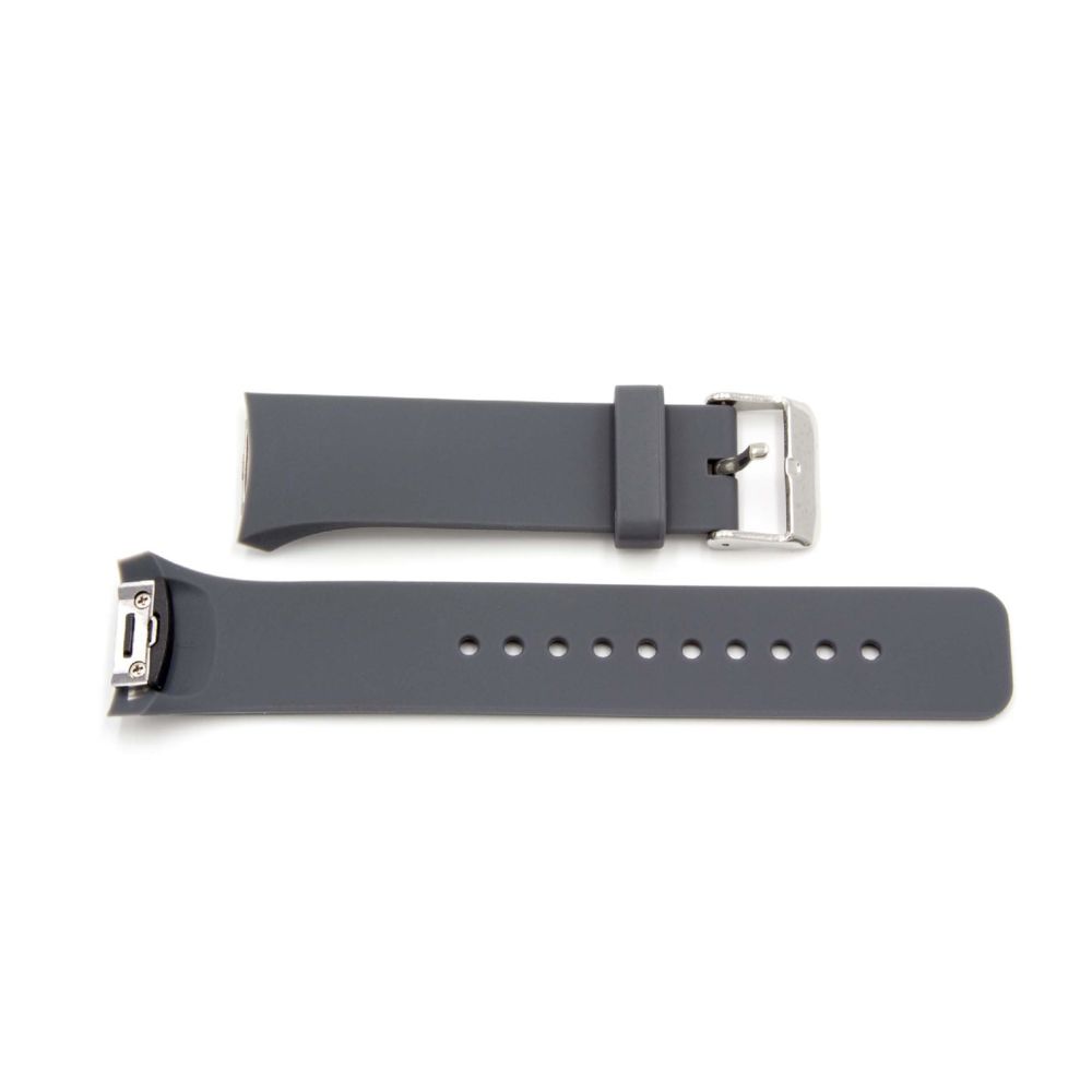 Vhbw - vhbw bracelet L compatible avec Samsung Galaxy Gear S2 Smart Watch montre connectée - 12.5cm + 8.5cm silicone gris - Accessoires montres connectées