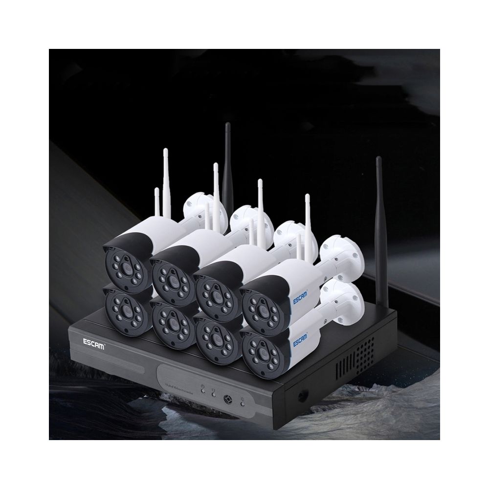 Wewoo - Vidéosurveillance 1/4 pouces CMOS 1.0 Mega Pixel WiFi balle caméra NVR Kits, de vision nocturne / détection de mouvement - Accessoires sécurité connectée