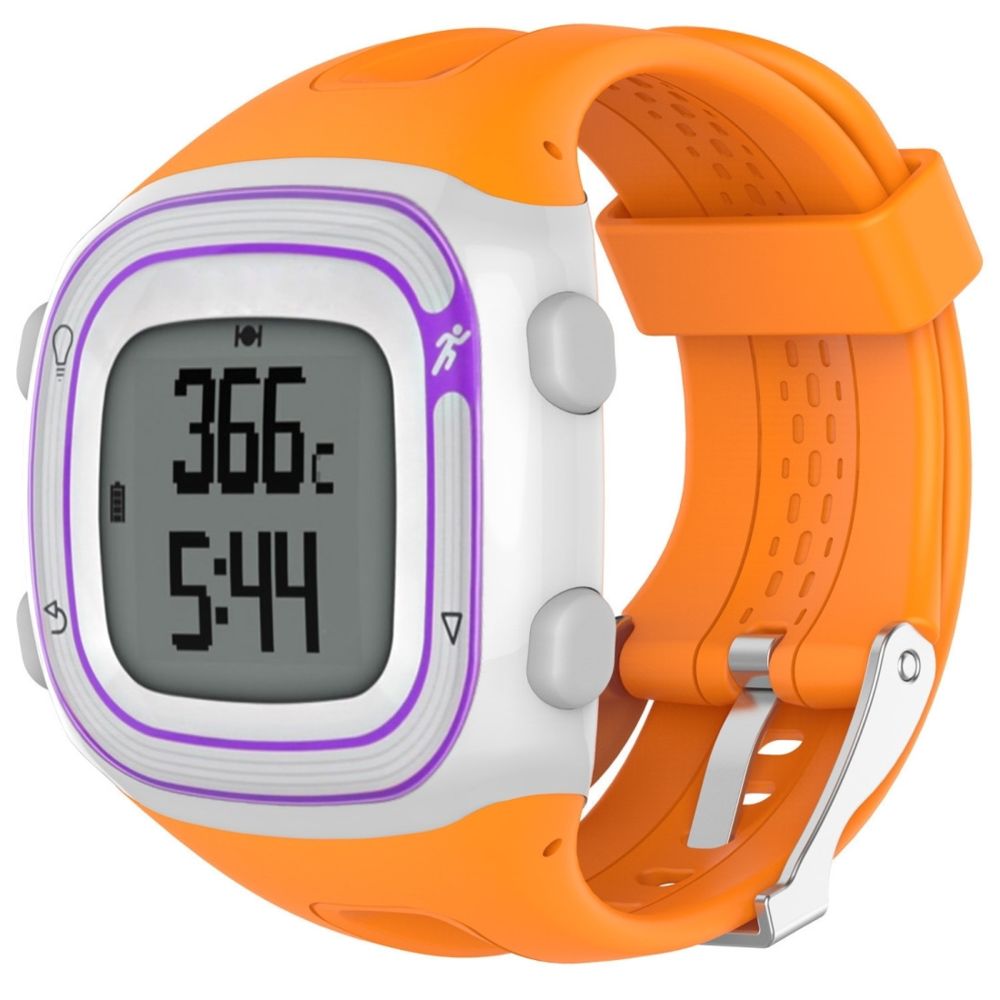 Wewoo - Bracelet pour montre connectée Dragonne Sport en silicone Garmin Forerunner 10/15 Orange - Bracelet connecté