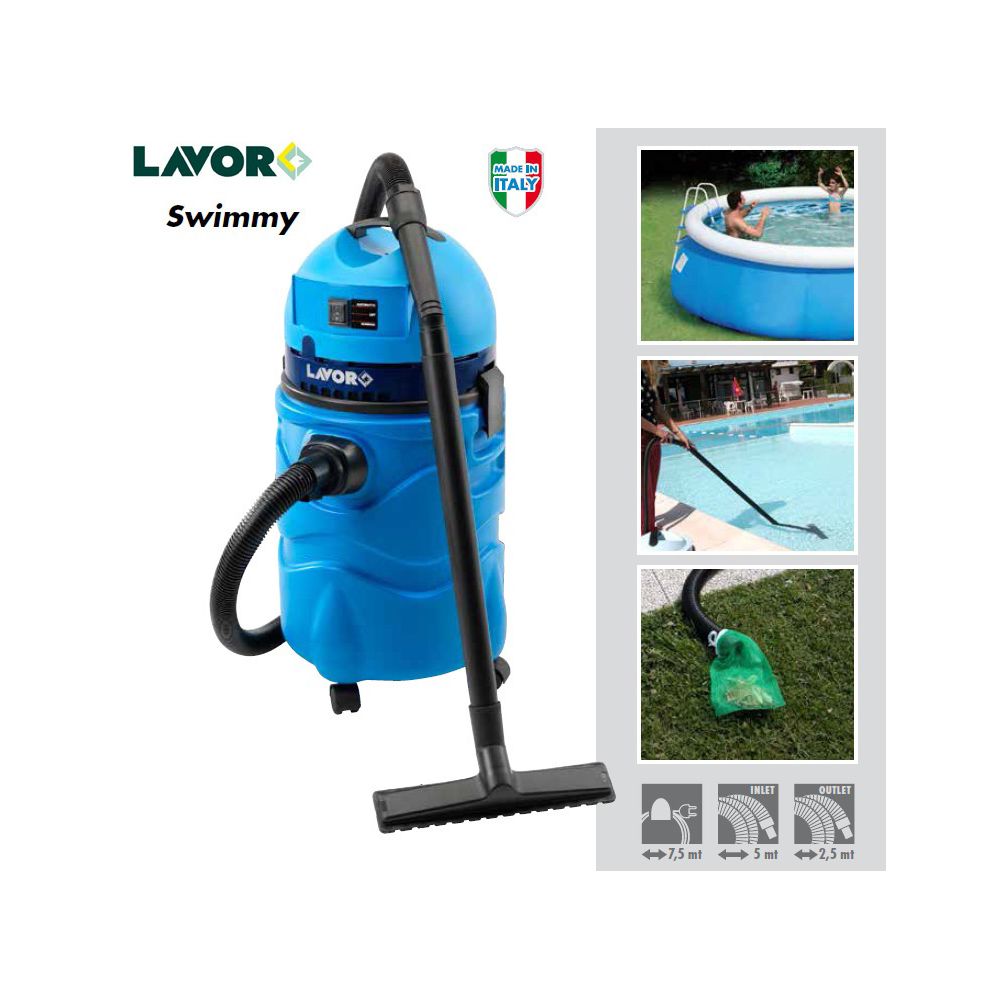 Lavor - Lavor - Aspirateur pour piscine 1400W 20L 70L/s - SWIMMY - Aspirateur eau et poussière