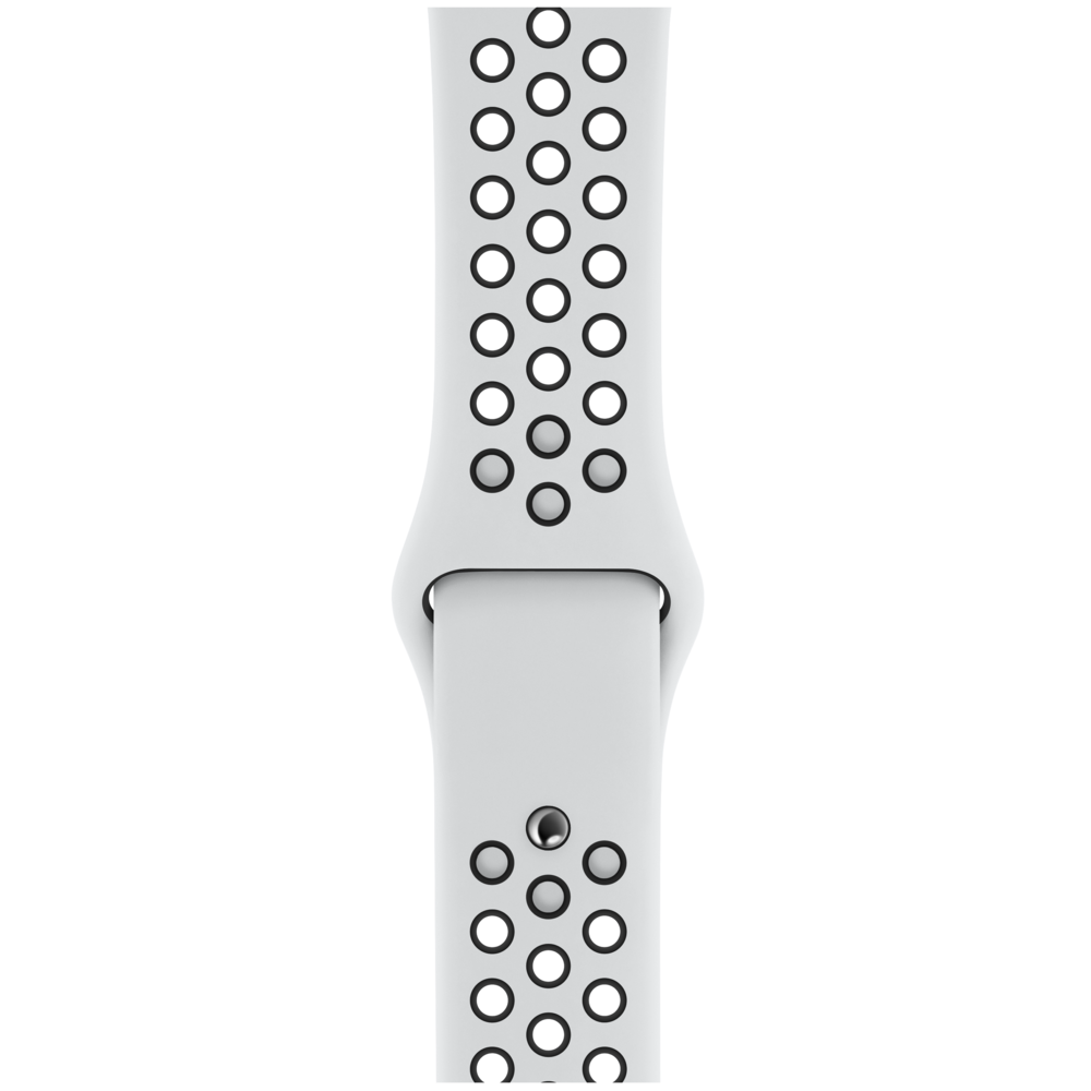 Apple - Bracelet Sport Nike Platine pur/Noir 38/40 mm - S/M et M/L - Accessoires Apple Watch