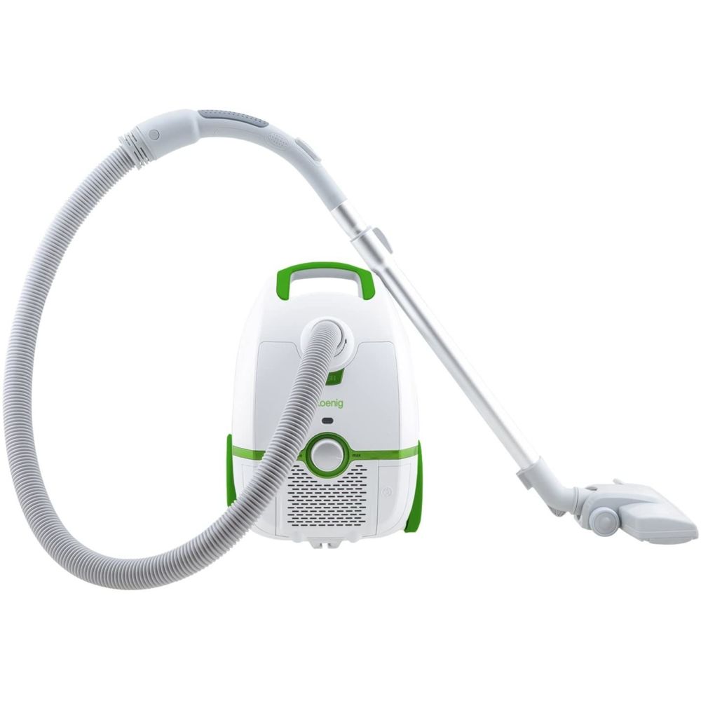 Hkoenig - aspirateur avec sac de 3L silencieux vert blanc - Aspirateur traîneau