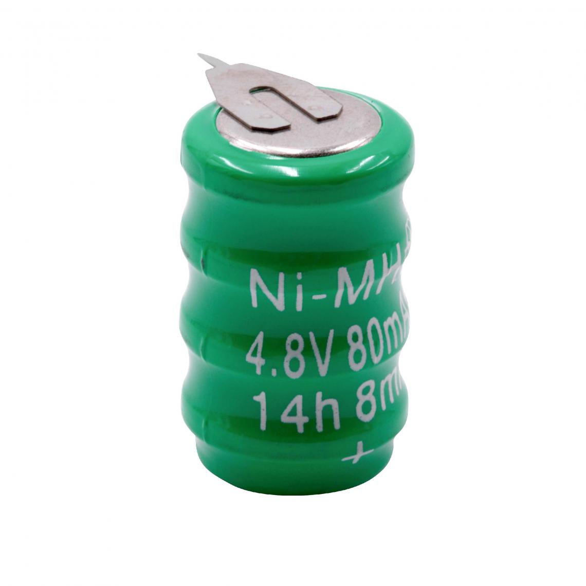 Vhbw - vhbw NiMH pile bouton de remplacement (4x cellule) 2 épingles type V80H 80mAh 4.8V convient pour les batteries de modélisme etc. - Autre appareil de mesure