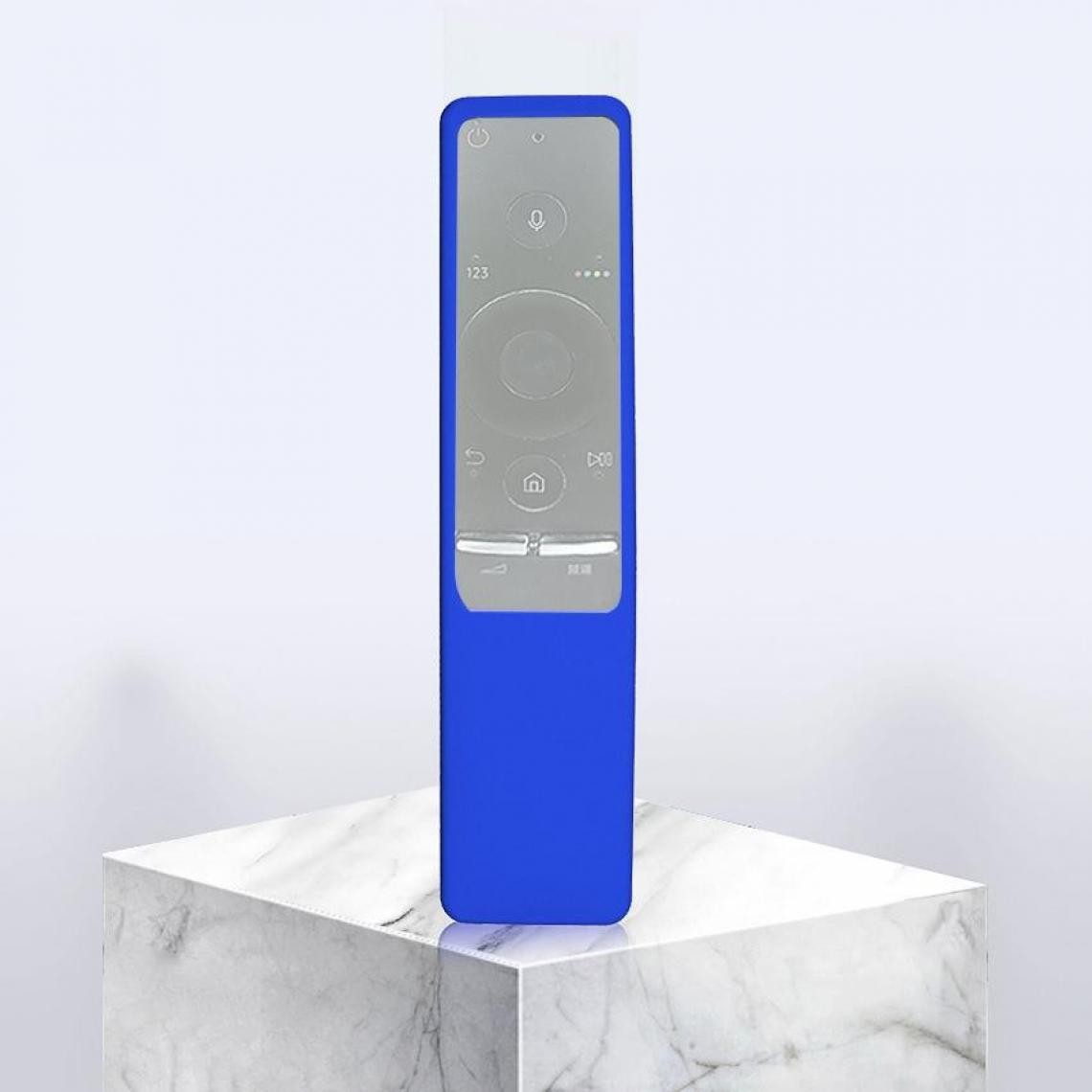 Wewoo - Couvercle de la télécommande en silicone anti-dérapant texture pour Samsung Smart TV bleu foncé - Accessoires de motorisation