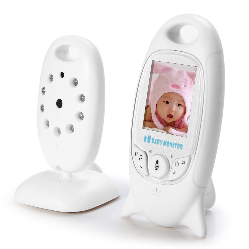 marque generique - Moniteur pour bébé Vidéo VB601 2.4 GHz avec affichage de la température de la musique de vision nocturne, Blanc - Babyphone connecté