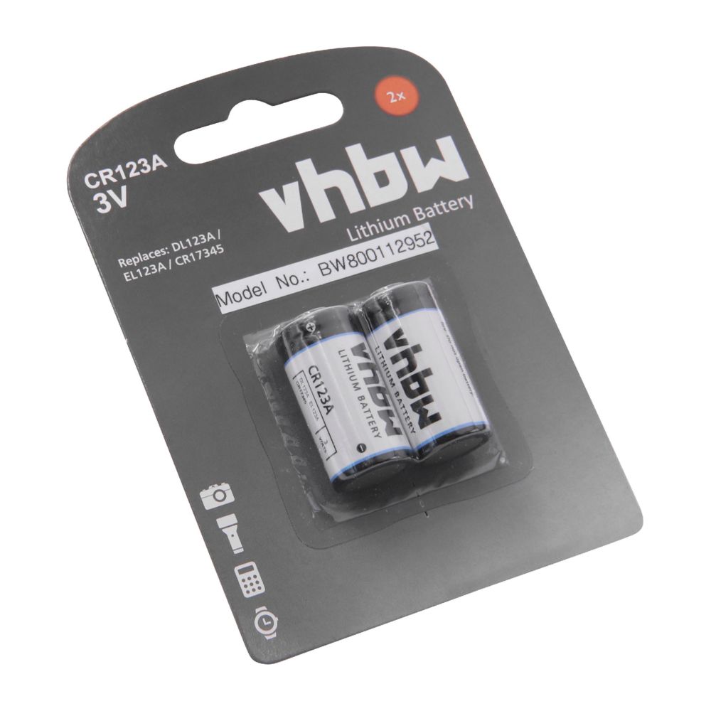 Vhbw - vhbw 2x Lithium Batterie (3V) comme CR123a, DL123A, EL123A, CR17345, CR17435, 16340. - Autre appareil de mesure