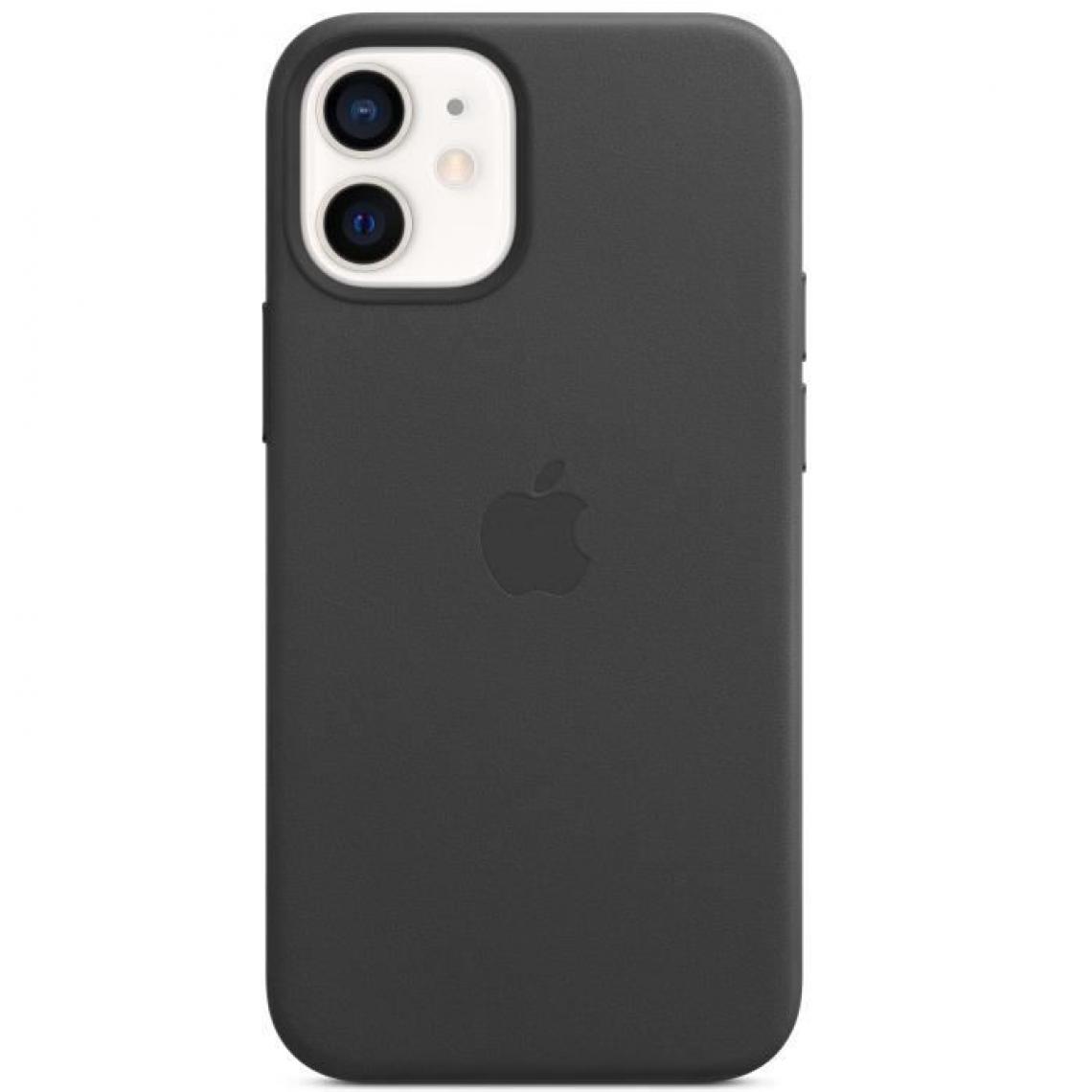 Apple - APPLE iPhone 12 mini Coque en cuir avec MagSafe - Noir - Bracelet connecté