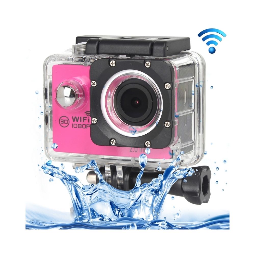 Wewoo - Caméra de sport étanche 1080P Magenta Portable WiFi, écran de 2 pouces, Generalplus 4248 170 A + Degrés Grand Angle, Carte Micro SD - Caméras Sportives
