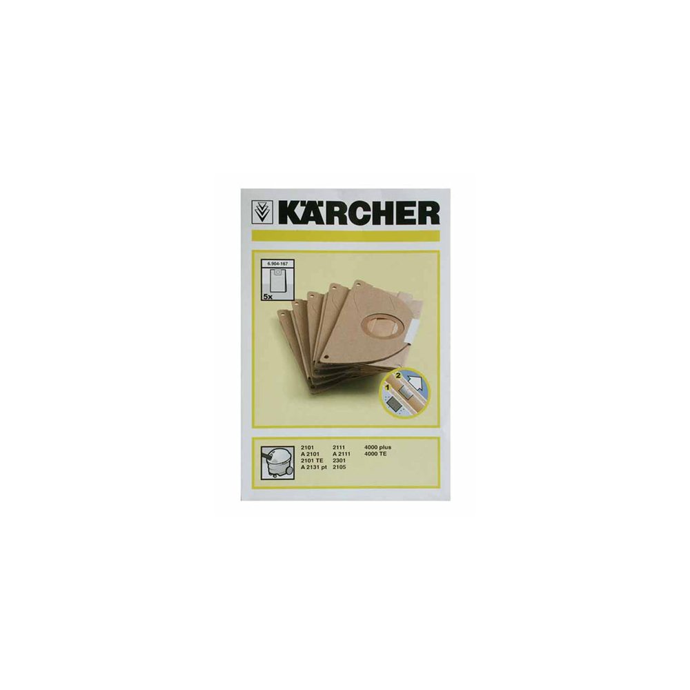 Karcher - SACHET DE SACS ASPIRATEUR ( X5 ) POUR PETIT ELECTROMENAGER KARCHER - 69041670 - Accessoire entretien des sols