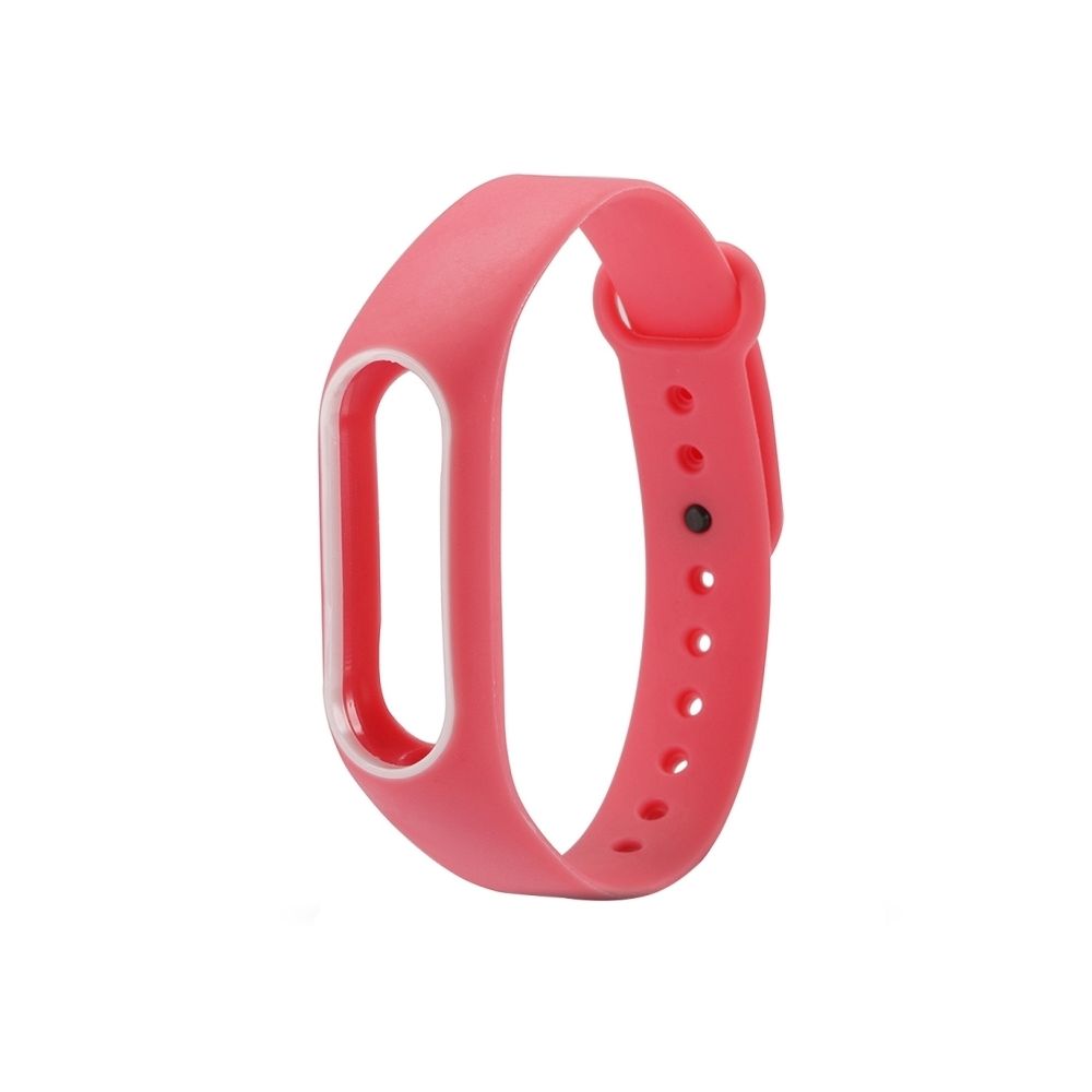 Wewoo - Bracelet rose et blanc pour Xiaomi Mi Bande 2 en silicone coloré, montre bracelet, hôte non inclus + - Bracelet connecté