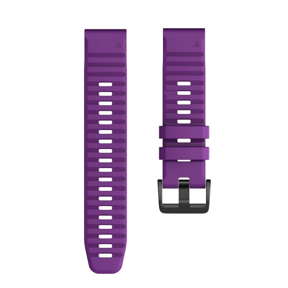 Wewoo - Bracelet pour montre connectée Garmin Fenix 6 22mm Smartwatch en silicone à relâchement rapide Pourpre - Bracelet connecté