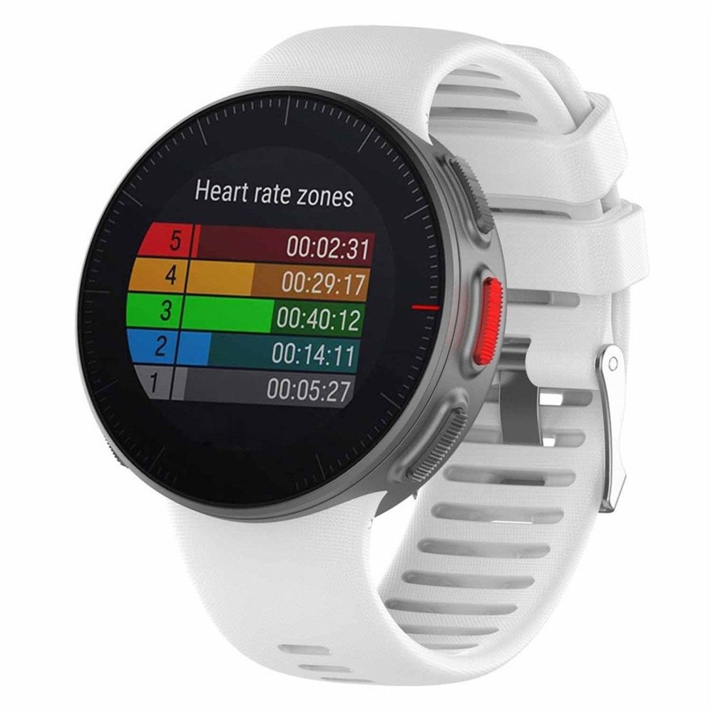 Wewoo - Bracelet pour montre connectée Smartwatch avec de montre-bracelet POLAR Vantage V Blanc - Bracelet connecté