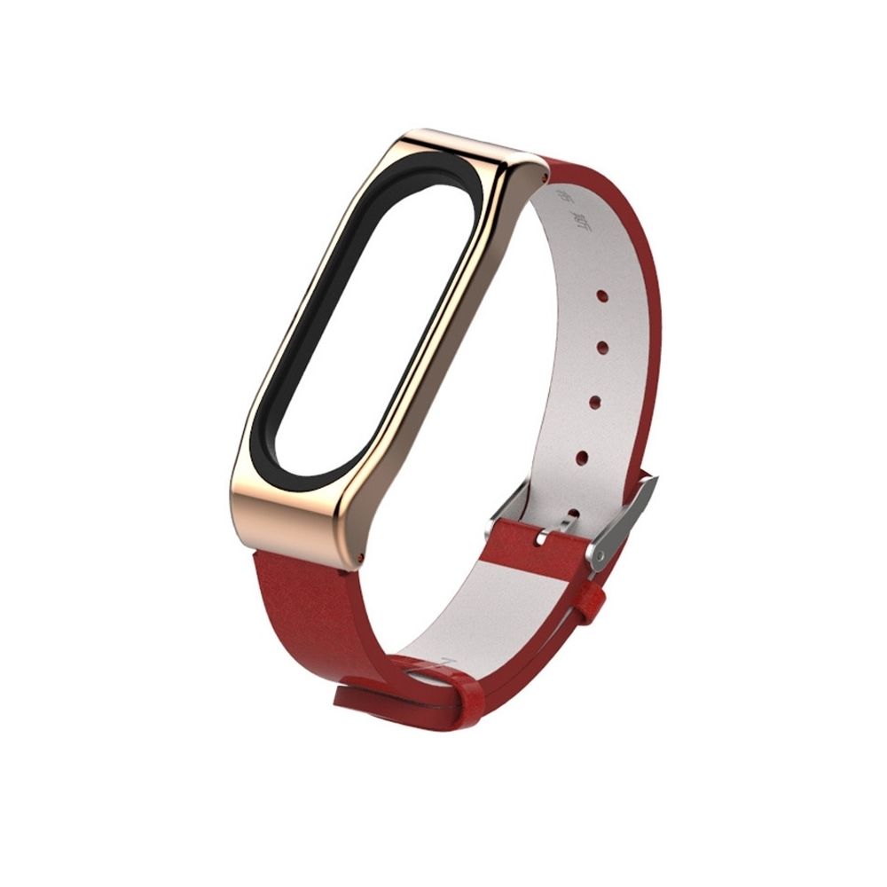 Wewoo - Sangle en cuir PU Mijobs pour bracelet Xiaomi Mi Band 3 à bracelets magnétiques sans vis Bracelet magnétique Mi Band3 Smart Band Remplacer les accessoires, hôte non inclus - Bracelet connecté