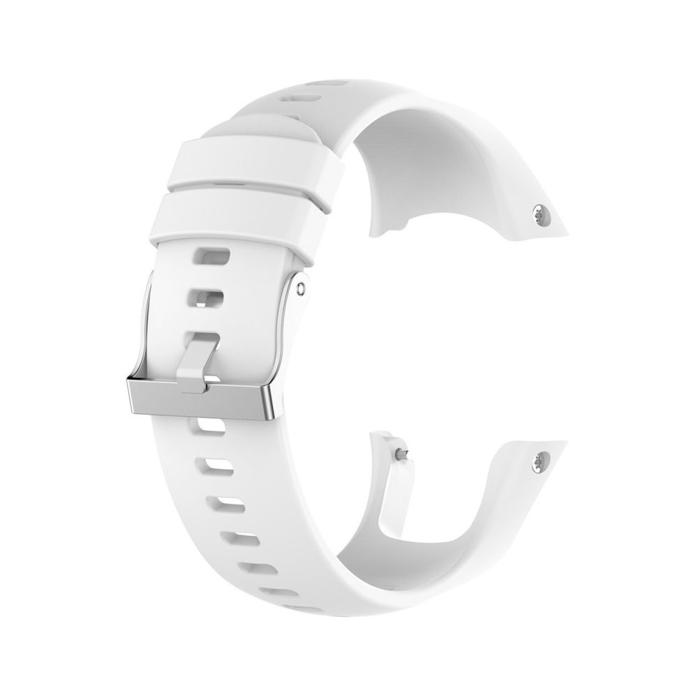 Wewoo - Bracelet pour montre connectée Dragonne de remplacement en silicone SUUNTO Trainer Wrist HR Blanc - Bracelet connecté